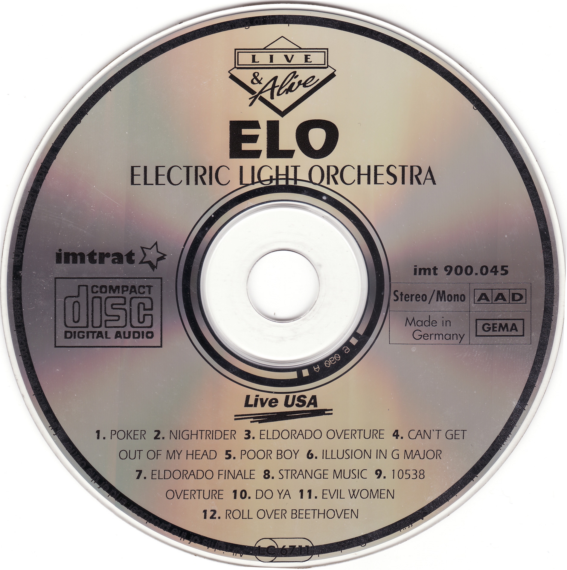 Electric Light Orchestra  Live In San Francisco : CD